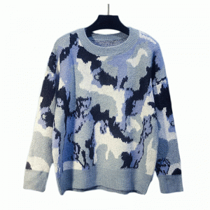 2019 Neue Herbst Winter Korean Style Lose Kontrastfarbe Sweater Shirt